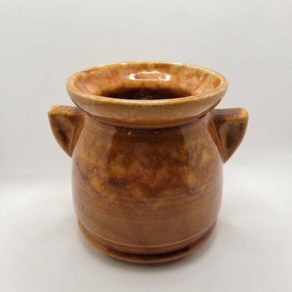 Brush Pottery Honey Crock Jardiniere Brown Drip Glaze Vintage 1976 U.S. - Picture 1 of 9